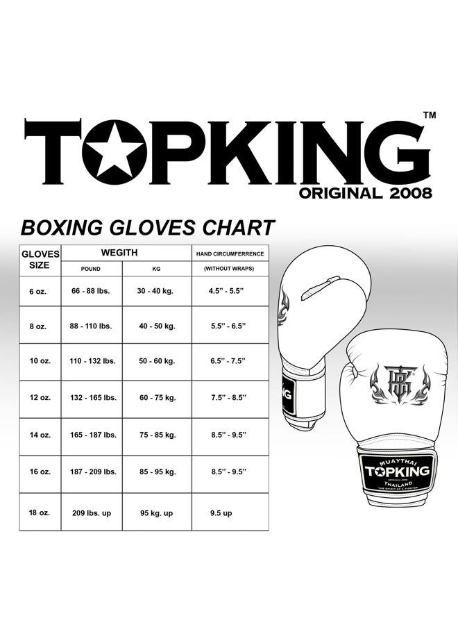 TOP KING Boxing Super Air Breathable Leather Gloves Muay Thai Gloves for Training or Sparring - Green, 14oz - Image 2