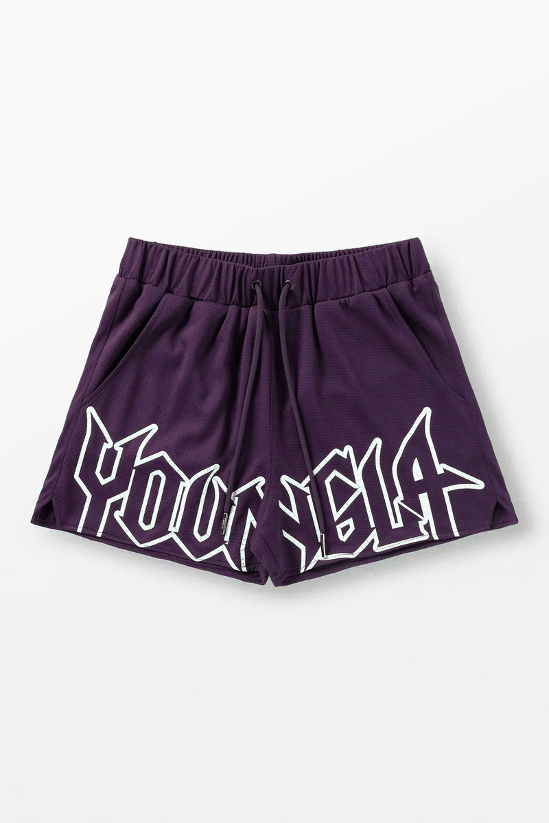 YOUNGLA Summer Mesh Quick-Dry Gym Shorts sky blue