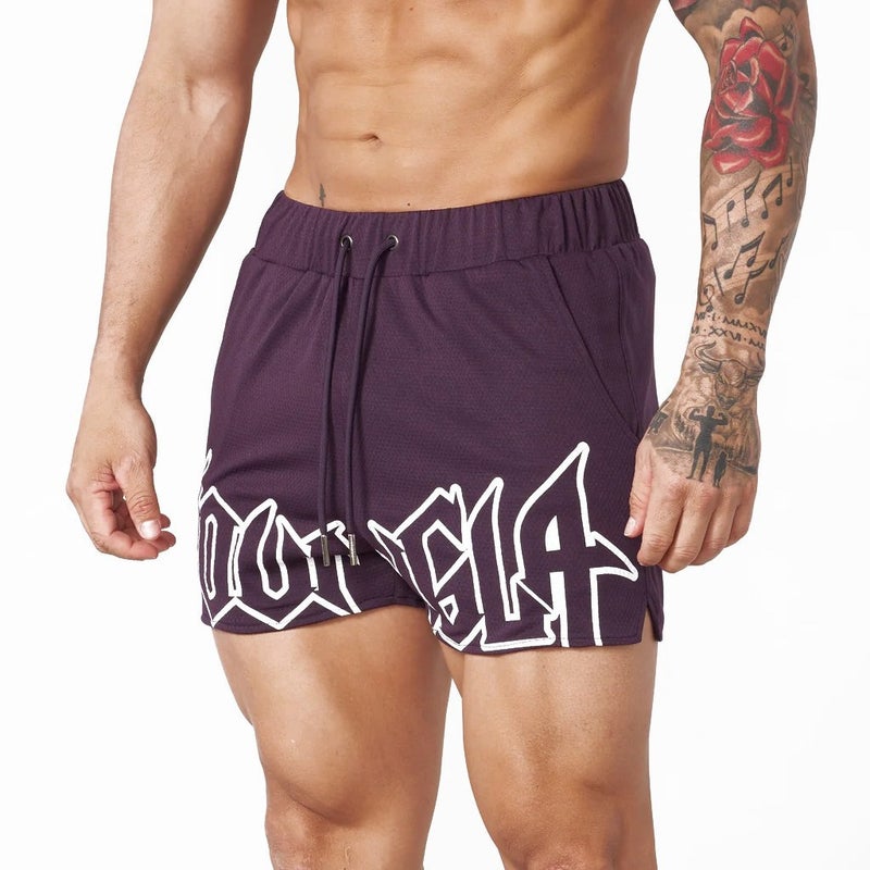 YOUNGLA Summer Mesh Quick-Dry Gym Shorts sky blue