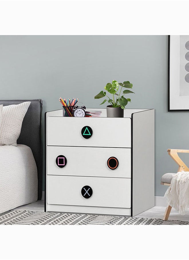 Home Box Gamerz 3-Drawer Dresser | Black/White 80 x 80 x 40 cm  - Image 1