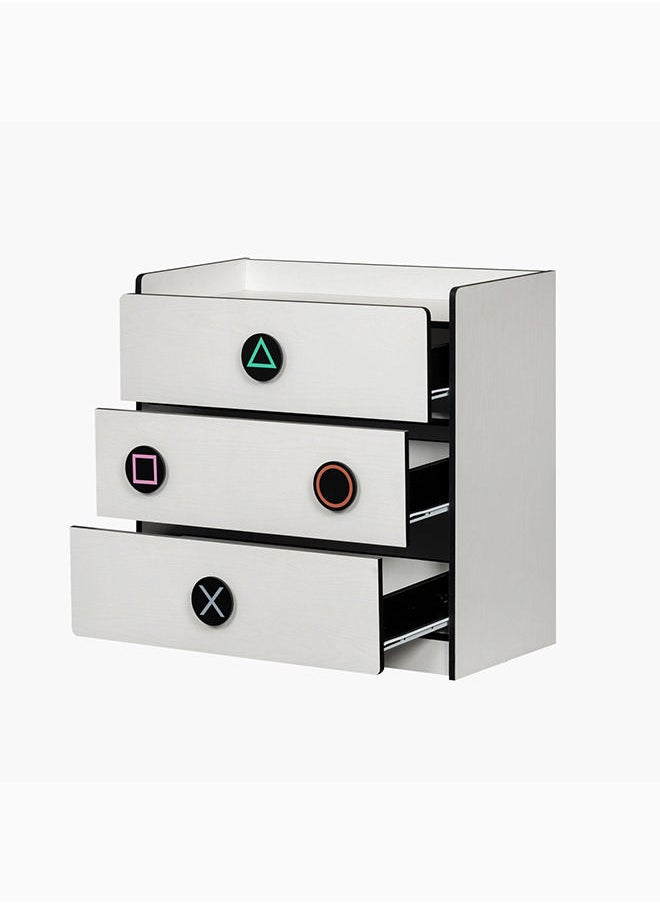 Home Box Gamerz 3-Drawer Dresser | Black/White 80 x 80 x 40 cm  - Image 4