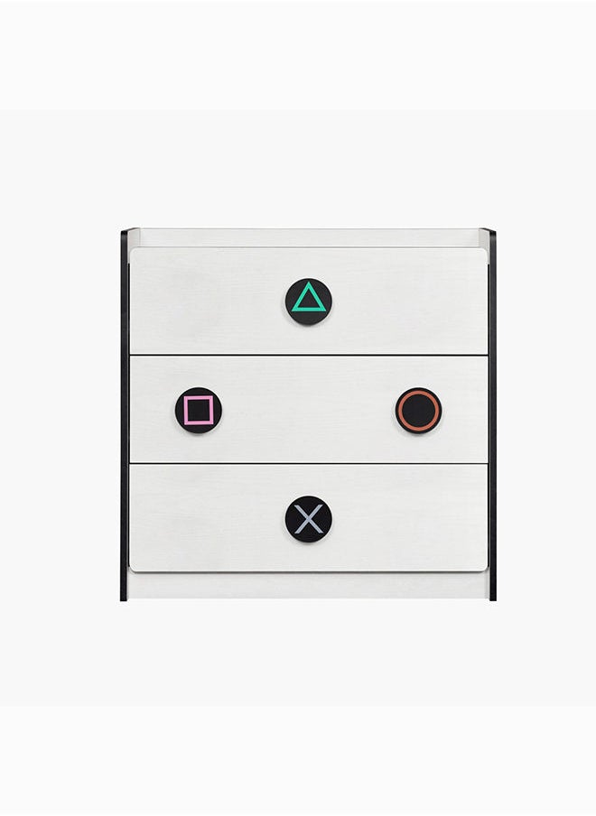 Home Box Gamerz 3-Drawer Dresser | Black/White 80 x 80 x 40 cm  - Image 2