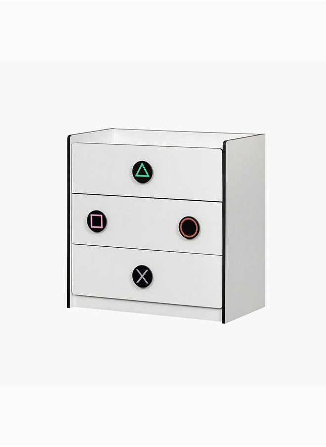 Home Box Gamerz 3-Drawer Dresser | Black/White 80 x 80 x 40 cm  - Image 3