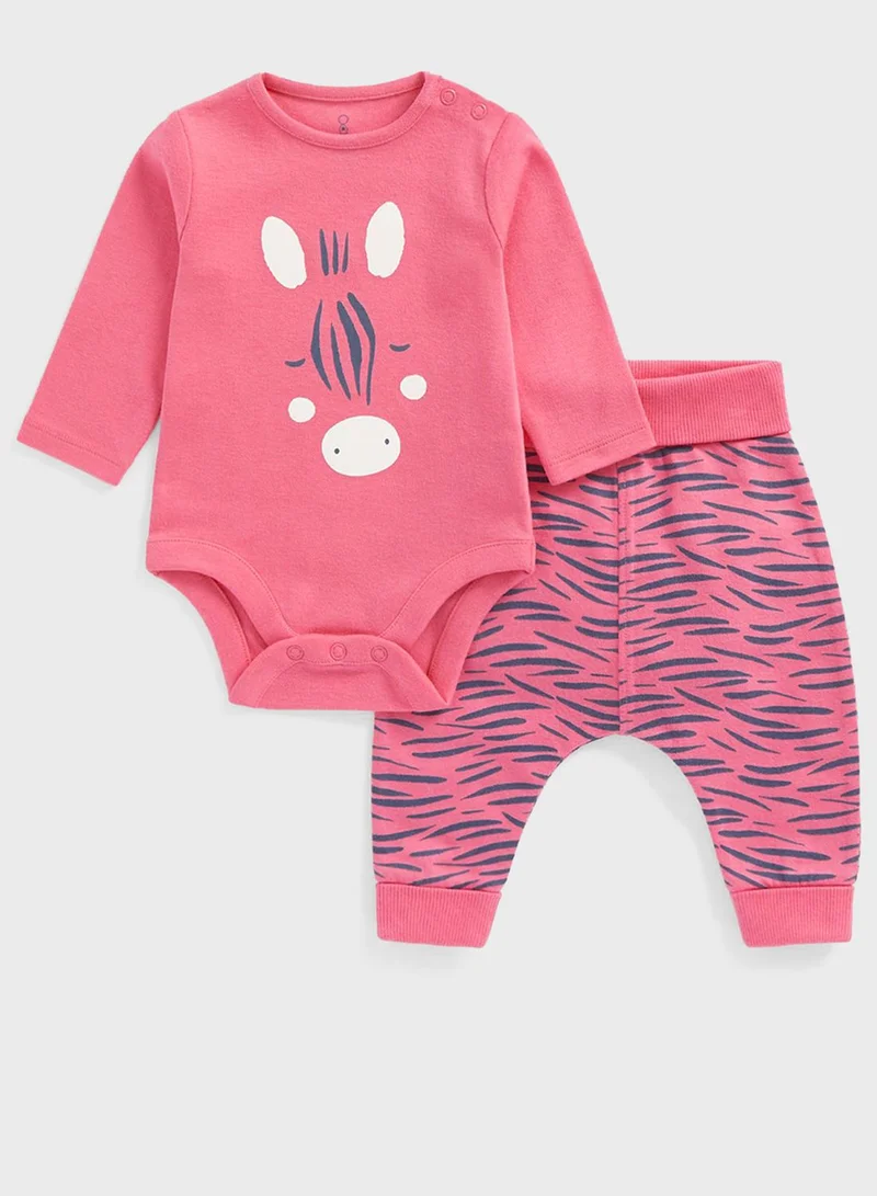 mothercare Infant Printed Bodysuit & Sweatpants Set
