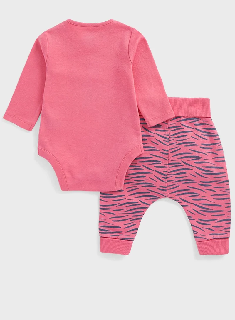mothercare Infant Printed Bodysuit & Sweatpants Set