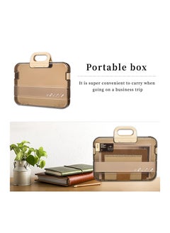 KASTWAVE A4 File Box Portable Project Case with Handle, A4 Paper Plastic Storage Boxes, Translucent File Box for Home School Office, Durable Snap Closure Carrying Case for Paper, Document, Photo, Scrapbook  - Image 2