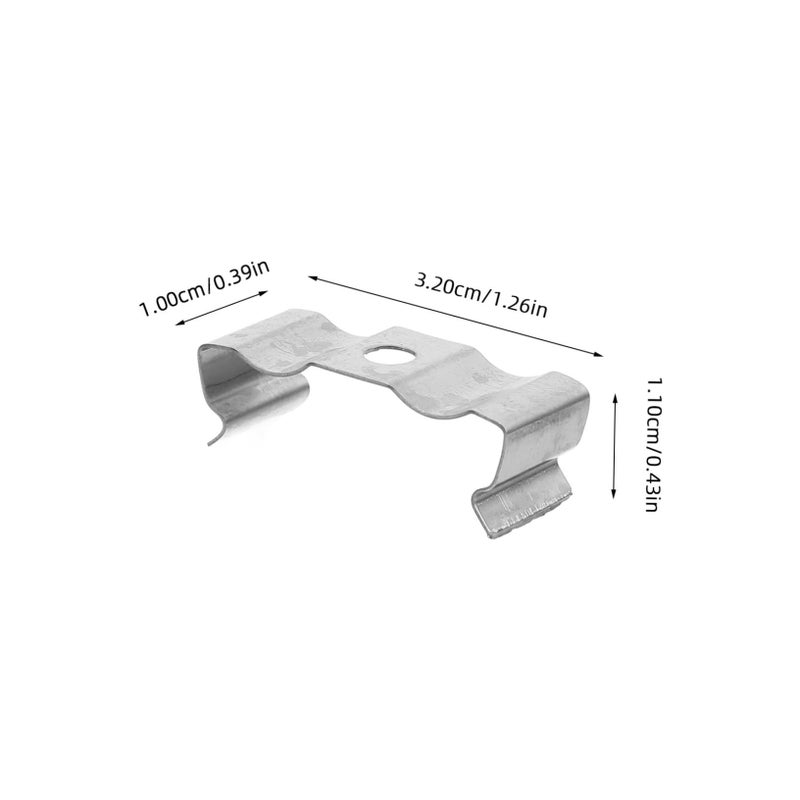 50pcs Manganese Steel Mounting Clips For Fluorescent Tube And LED Lamp Installation - Image 3