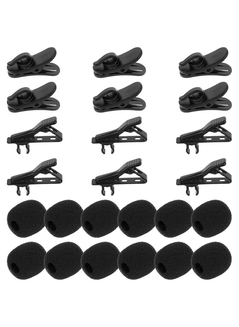 Oasisgalore 24 Pcs Lapel Mic Clips with Sponge Cover - Lavalier Microphone Replacement Kit  - Image 1