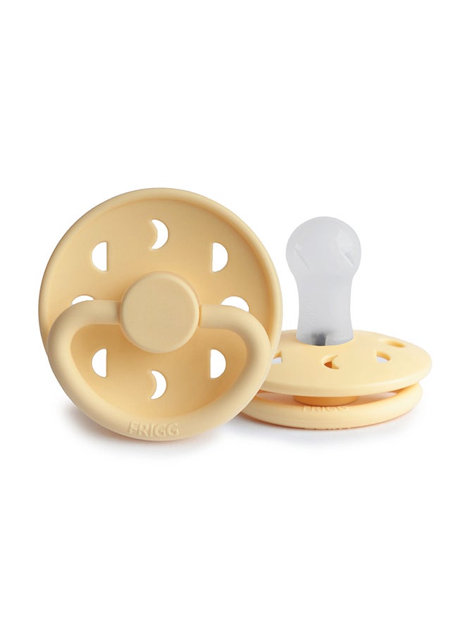 FRIGG Moon Phase Silicone Baby Pacifier 0-6M 1-Pack Pale Daffodil - Size 1 - Image 2