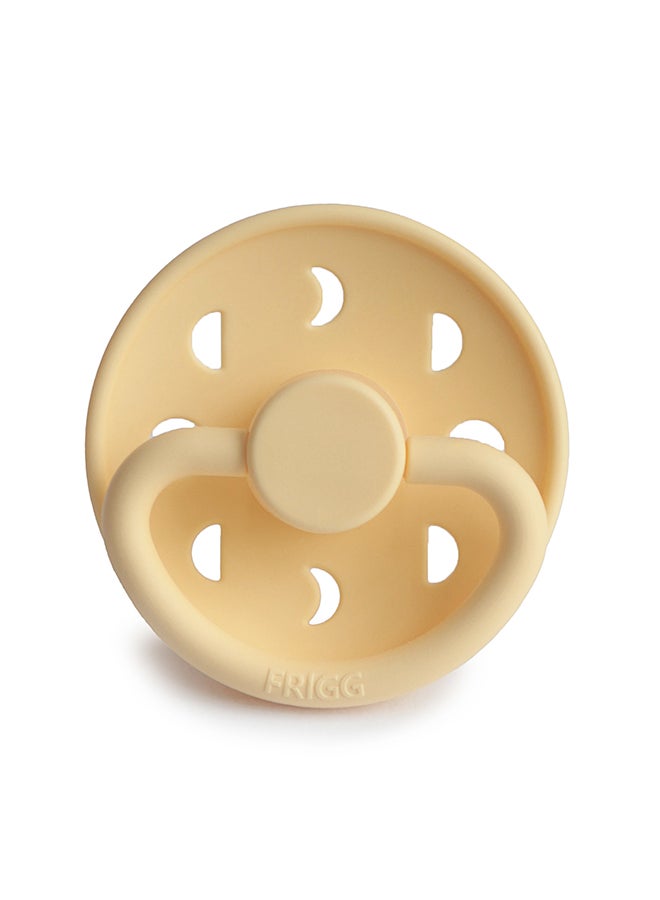 FRIGG Moon Phase Silicone Baby Pacifier 0-6M 1-Pack Pale Daffodil - Size 1