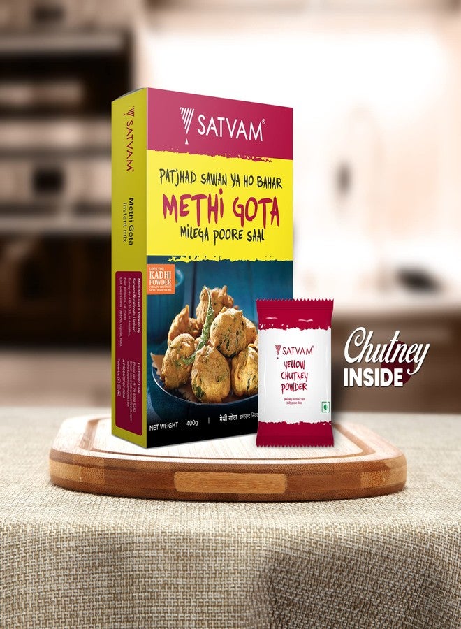 Satvam Methi Gota Instant Mix, 400g | Fenugreek Pakoda Mix - Image 2