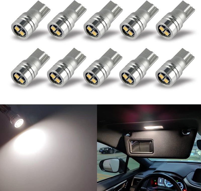iBrightstar Extremely Bright 3030 Chipsets 168 175 194 2825 W5W T10 Wedge LED Bulbs for License Plate Interior Map Dome Trunk Lights, Warm White - Image 1