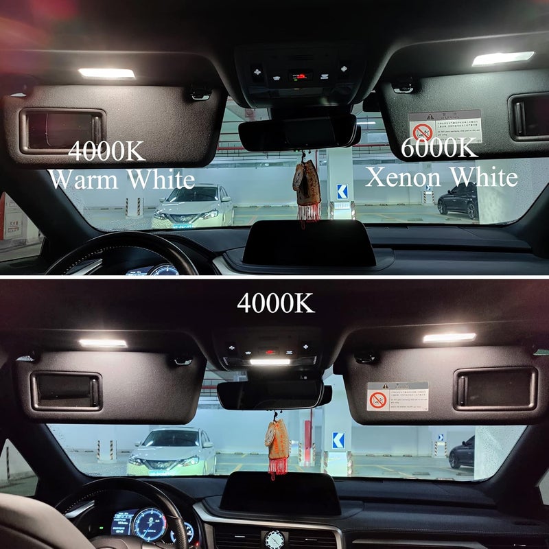 iBrightstar Extremely Bright 3030 Chipsets 168 175 194 2825 W5W T10 Wedge LED Bulbs for License Plate Interior Map Dome Trunk Lights, Warm White - Image 5