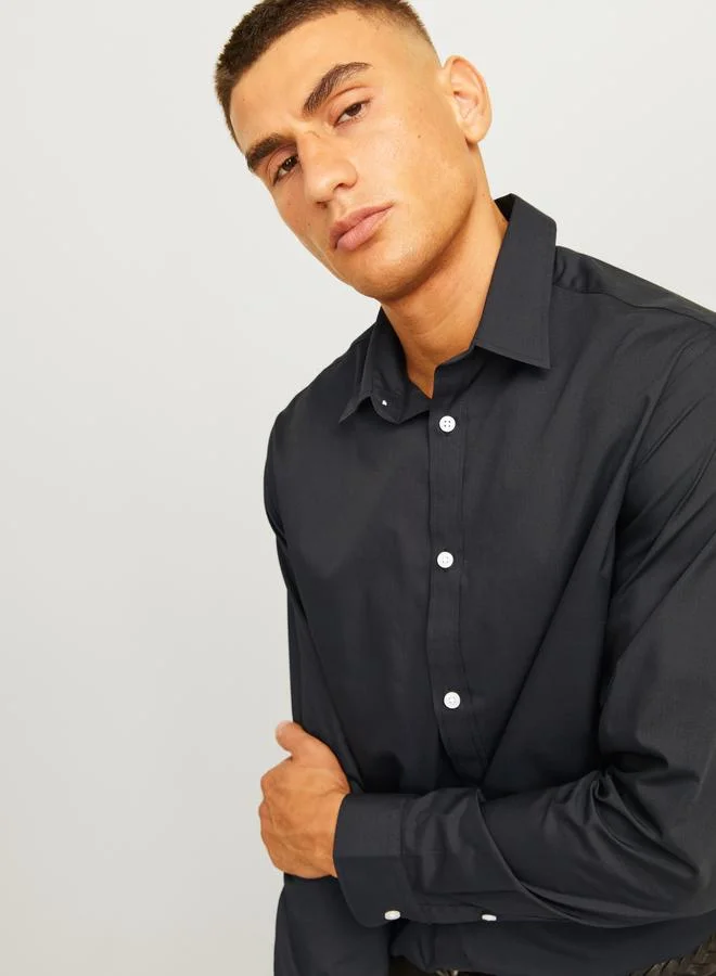 JJ Rebel JJ REBEL Solid Long Sleeves Shirt with Buttons