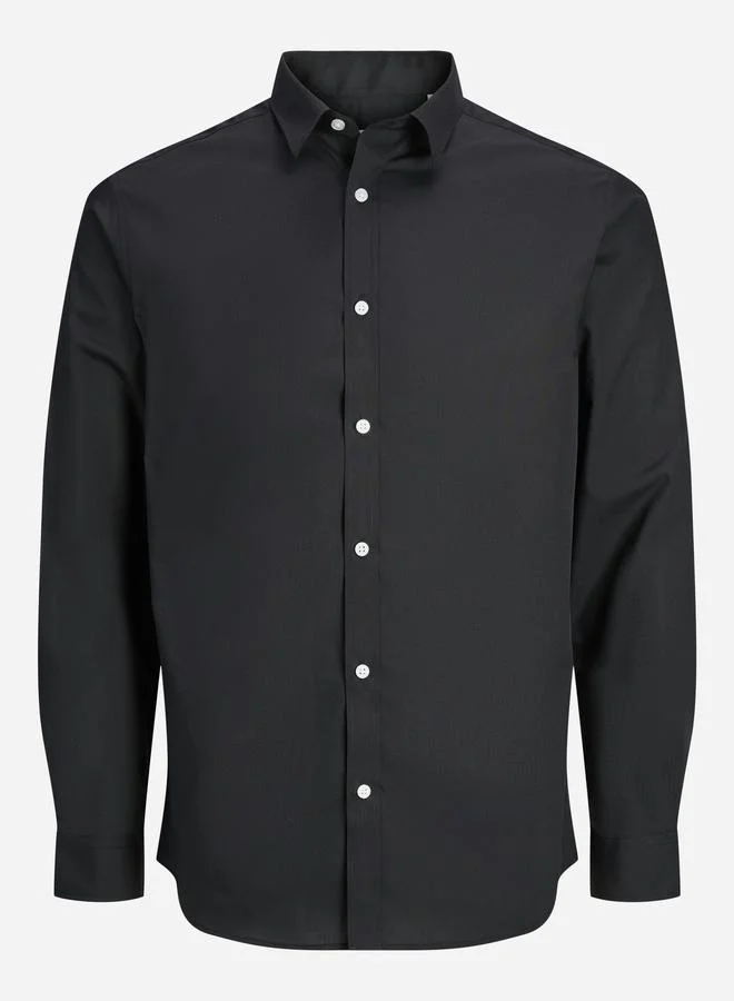 JJ Rebel JJ REBEL Solid Long Sleeves Shirt with Buttons
