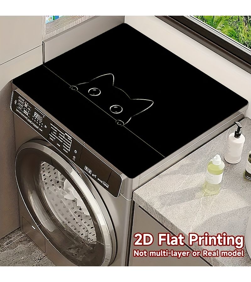 Peekaboo Cat Washing Machine Top Cover Mat 19.69x23.62in Non Slip Quick Dry - Image 2