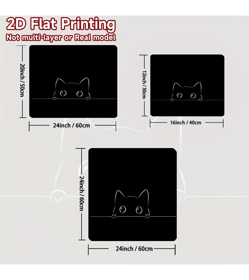 Peekaboo Cat Washing Machine Top Cover Mat 19.69x23.62in Non Slip Quick Dry - Image 4
