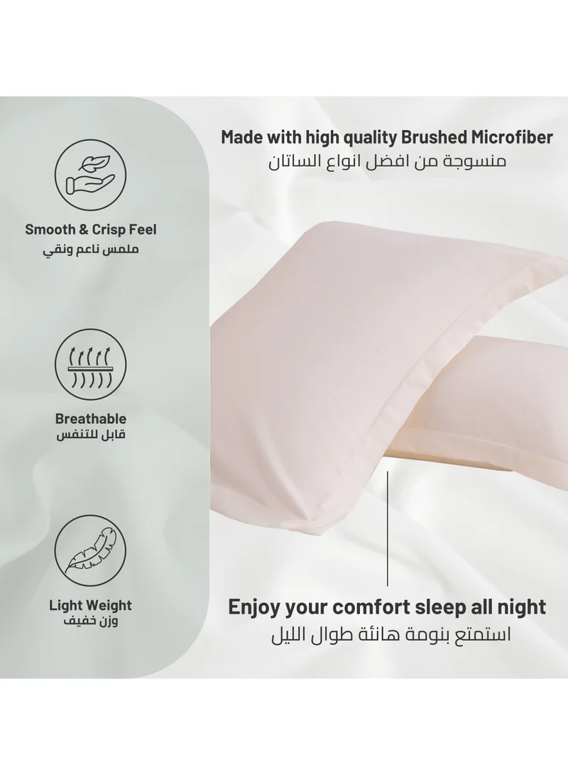 Donetella Standard Pillowcase Set of 2, Size 50x75 cm, Ultra Soft Brushed Microfiber, Envelope Closure, Durable, Wrinkle & Fade Resistant Pillow Covers