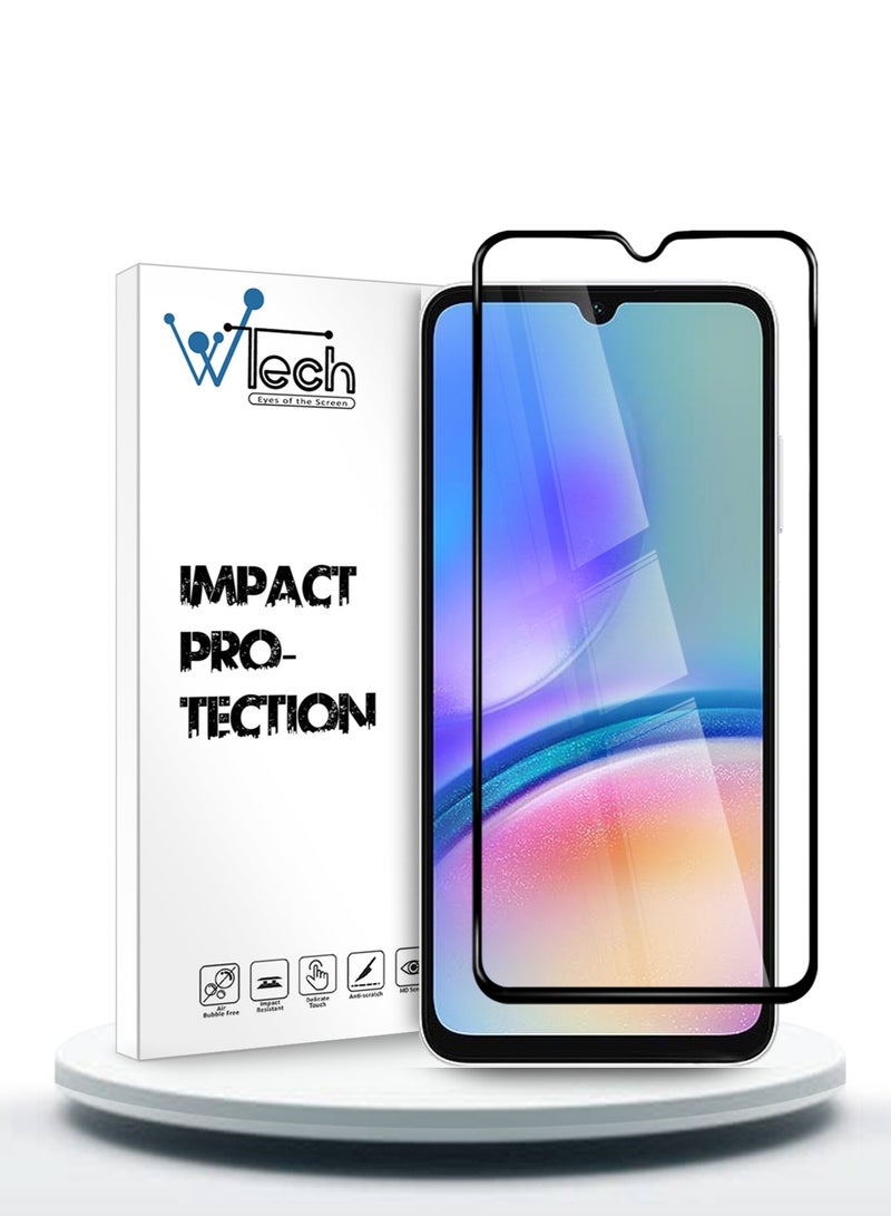 دبليو تيك واقي شاشة من الزجاج المقوى بغطاء كامل من Premium E2E لهاتف Itel A70 4G 2023 شفاف / أسود - Image 1