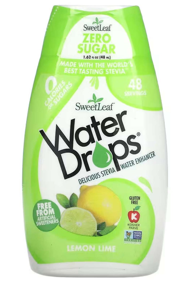 سويت ليف قطرات الماء ، محسن ماء ستيفيا اللذيذ ، الليمون الحامض ، 1.62 أونصة سائلة (48 مل) - Image 1