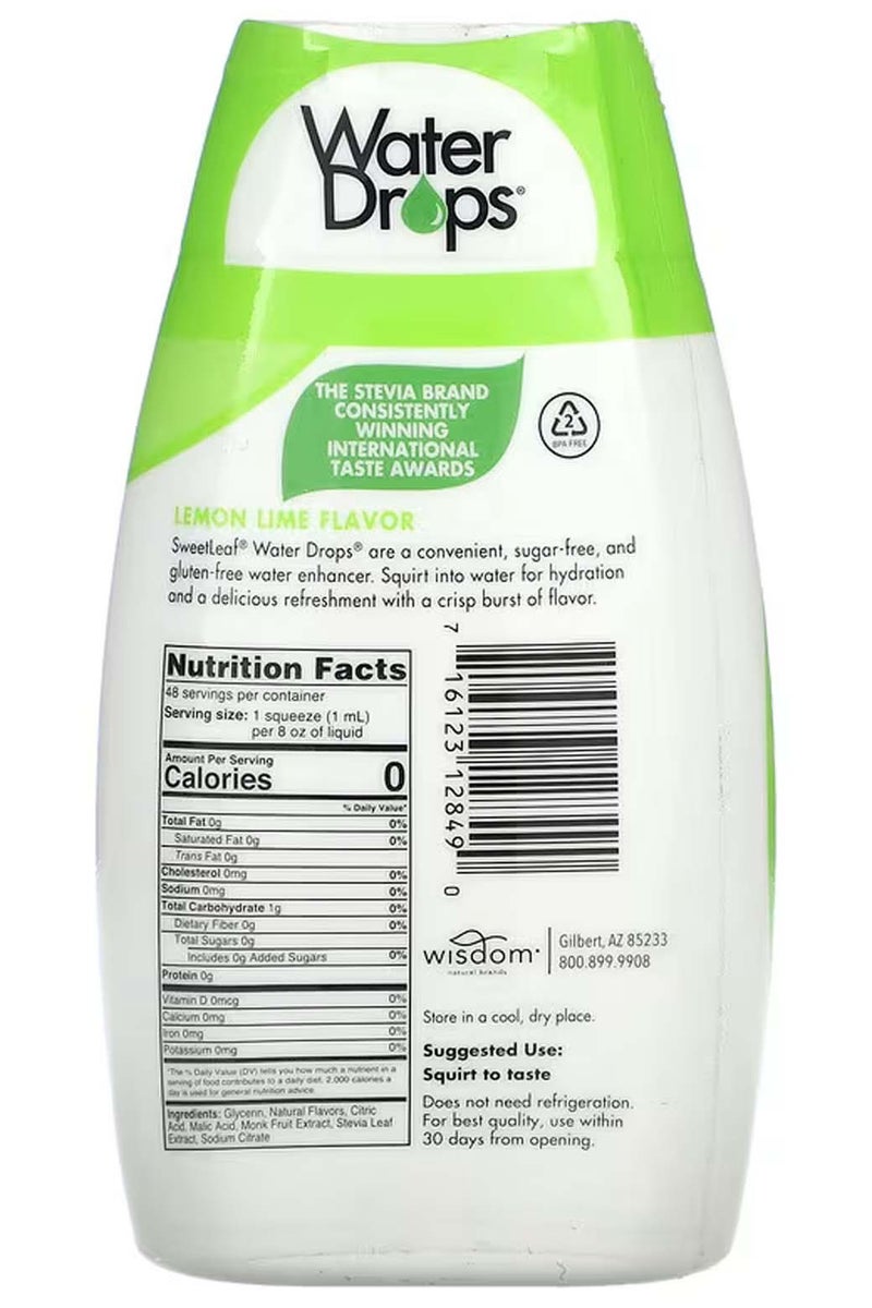 سويت ليف قطرات الماء ، محسن ماء ستيفيا اللذيذ ، الليمون الحامض ، 1.62 أونصة سائلة (48 مل) - Image 2