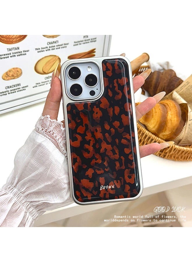 NIBEMINENT Brown Leopard Pattern Protective TPU Case Cover For iPhone 15 Pro - Image 2
