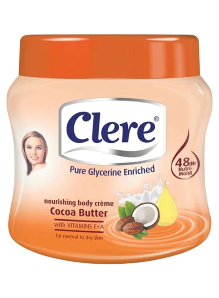 Clere Nourishing Body Cream Cocoa Butter 500Ml