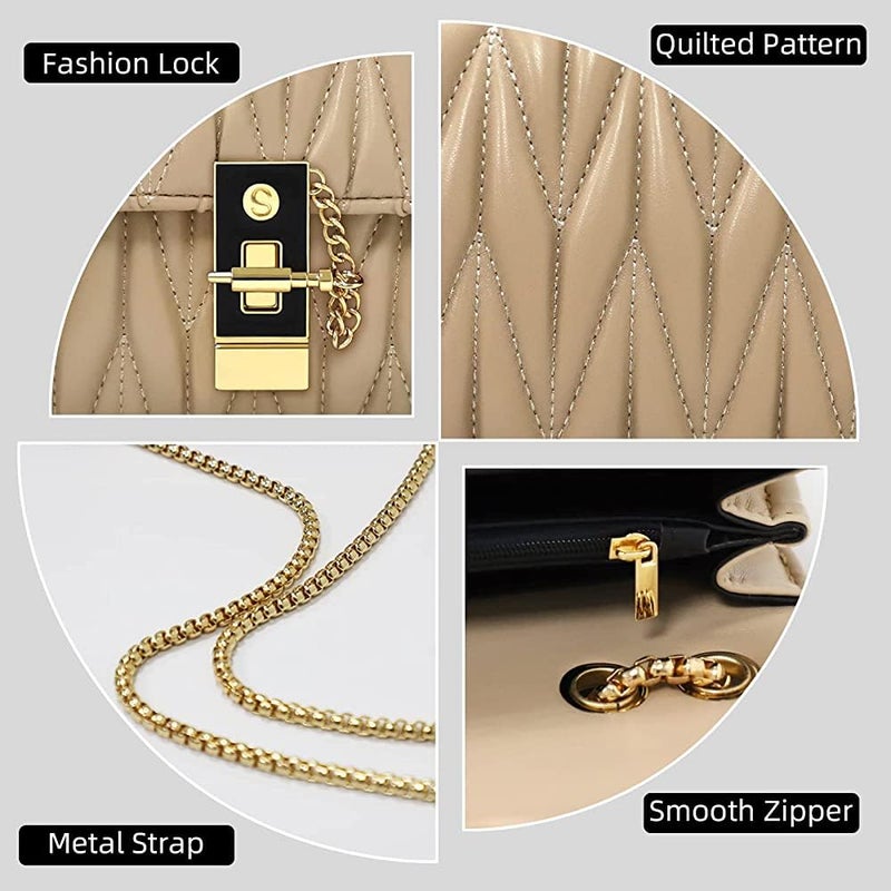 Like Style PU Women's Sling Bag With Quilted Detail - Image 3