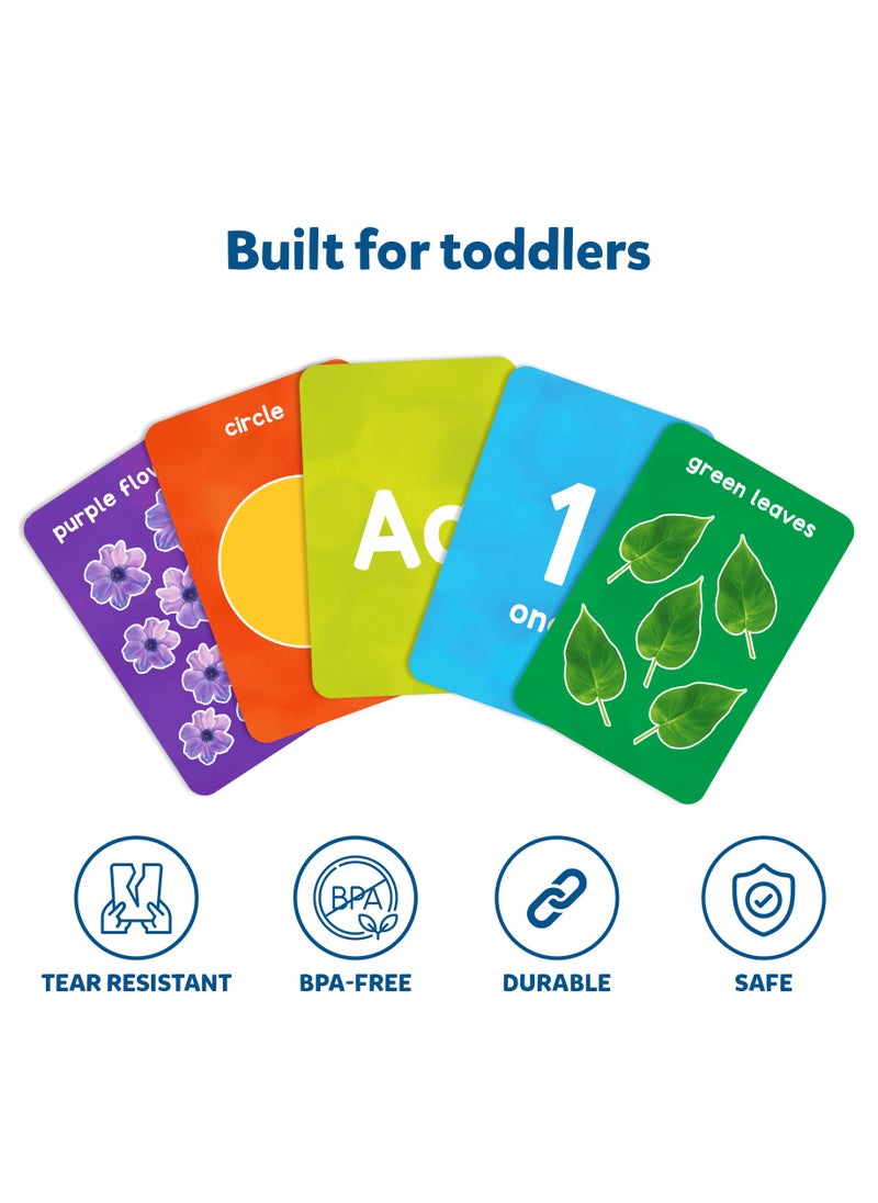 Skillmatics - Letters, Numbers, Shapes & Colors - Thick Flash Cards for Toddlers, Montessori Toys, Preschool Learning Activities, Learning Aids, Gifts for Kids Ages 1, 2, 3, 4 Years - Image 1