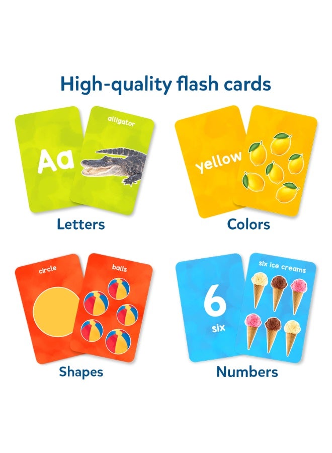 Skillmatics Letters, Numbers, Shapes & Colors - Thick Flash Cards for Toddlers, Montessori Toys, Preschool Learning Activities, Learning Aids, Gifts for Kids Ages 1, 2, 3, 4 Years - Image 2