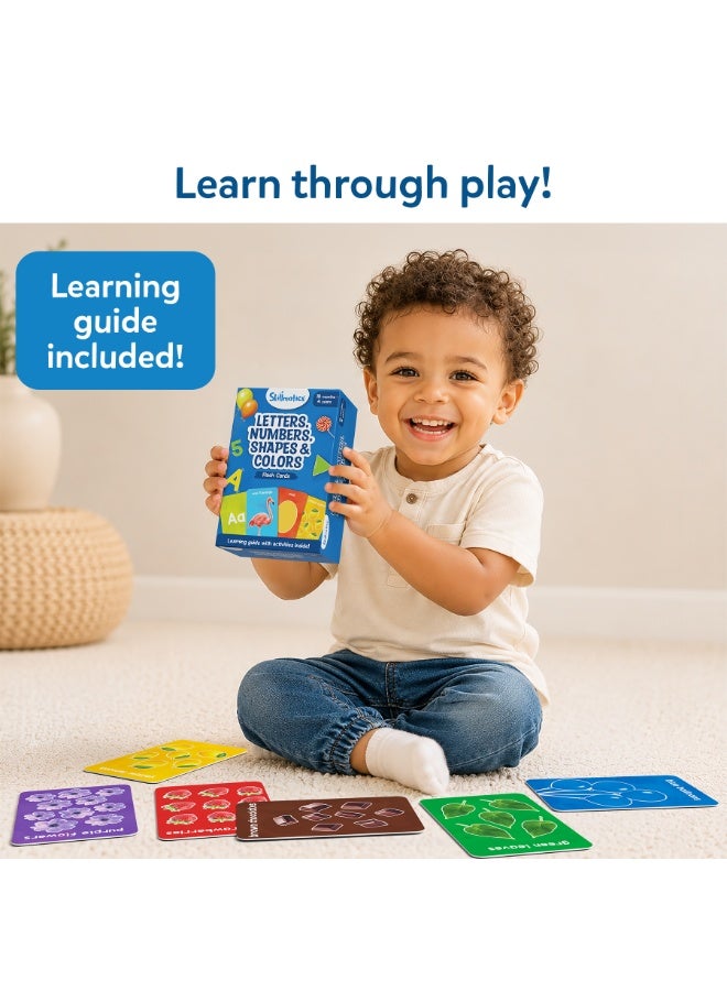 Skillmatics Letters, Numbers, Shapes & Colors - Thick Flash Cards for Toddlers, Montessori Toys, Preschool Learning Activities, Learning Aids, Gifts for Kids Ages 1, 2, 3, 4 Years - Image 3
