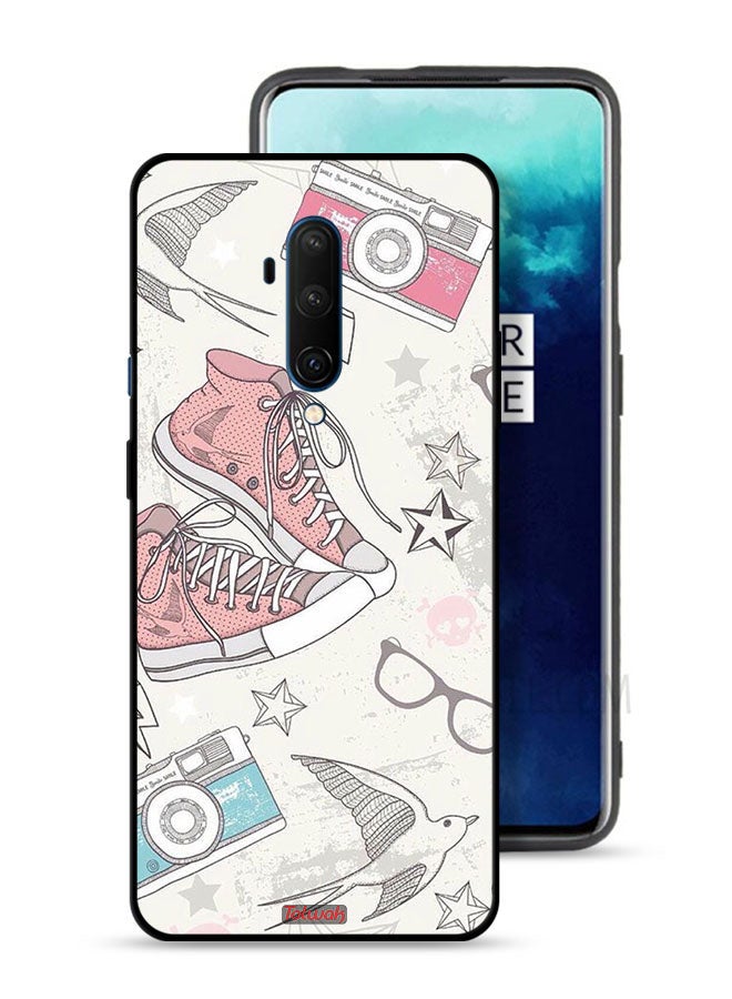 Tolwak OnePlus 7T Pro 4G Protective Case Cover Canva Shoes And Camera Art  - Image 1