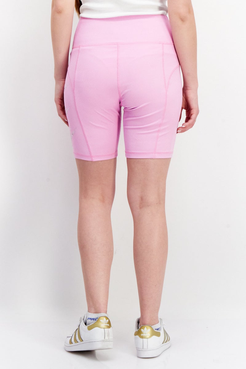 Juicy Couture شورتات دراجات نسائية برباط، وردي - Image 4