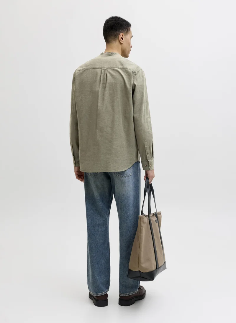 JACK & JONES  Band collar Long Sleeve Shirt for Men | Best Price UAE