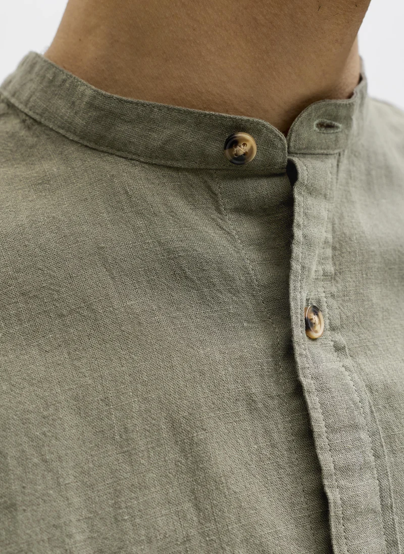 JACK & JONES  Band collar Long Sleeve Shirt for Men | Best Price UAE