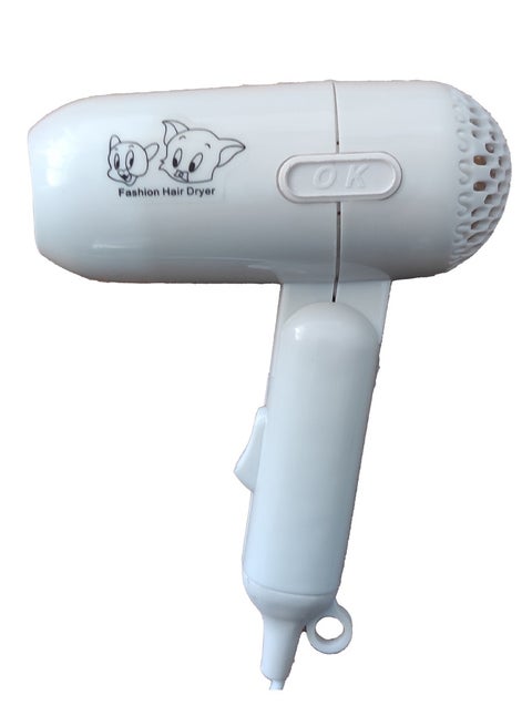 Mini white hair dryer for children