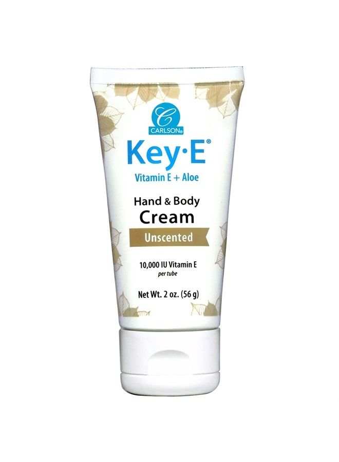 Carlson Key-E Hand & Body Cream, Vitamin E & Organic Aloe, 10000 IU Vitamin E, Fragrance-Free, 2 oz - Image 1