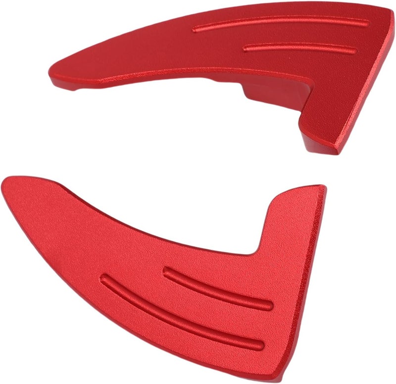 2PCS Steering Wheel Paddle Shifter Extension, Aluminum Alloy Shift Paddle Cover, Enhanced Gear Shifting Extension with Protection, Ideal for 2014-2021 Vehicles (Red) - Image 1