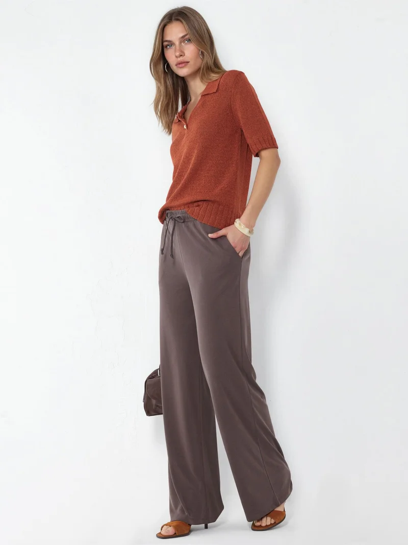 بوسيم BUSEM Women's Straight-leg Jersey Joggers