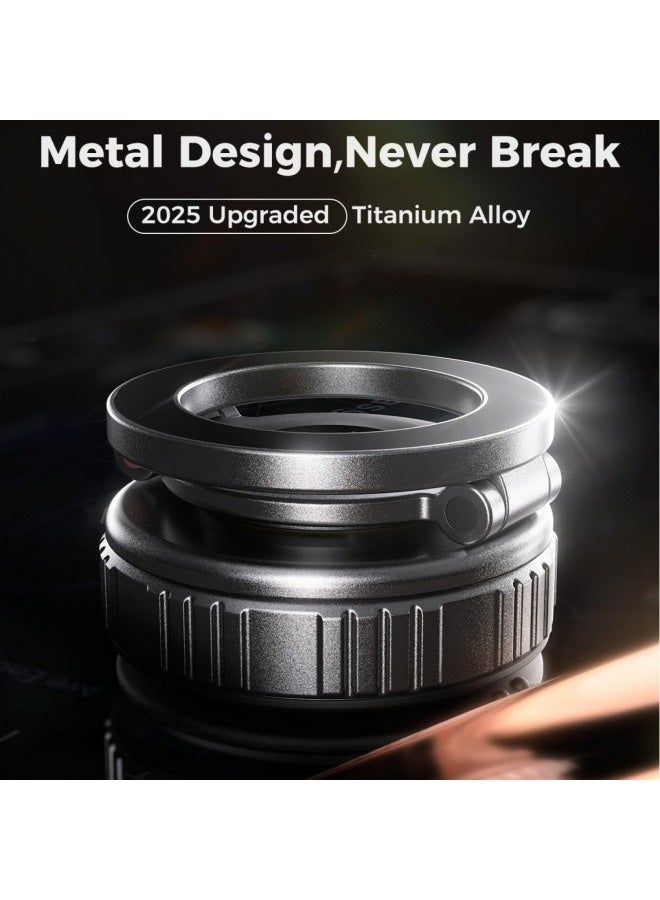 2025 Newest Adjustable Magnetic Car Phone Holder Mount with Super Strong Vacuum Suction - Heat Resistant & Foldable Portable Design for Men/Women - 360° & 180° Dual Rotation, Alloy Material Dashboard Windshield Mount for iPhone/Samsung Smartphones - Image 1