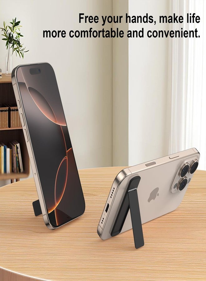 DOB SECHS Slim Kickstand Stick On Phone Case, Upgrade Universal Cellphone Stand Set of 2, Ultra-Thin Metal Cell Phone Stand for iPhone, iPad, Tablet, Vertical/Horizontal Angle Adjustable Stand, Black - Image 5
