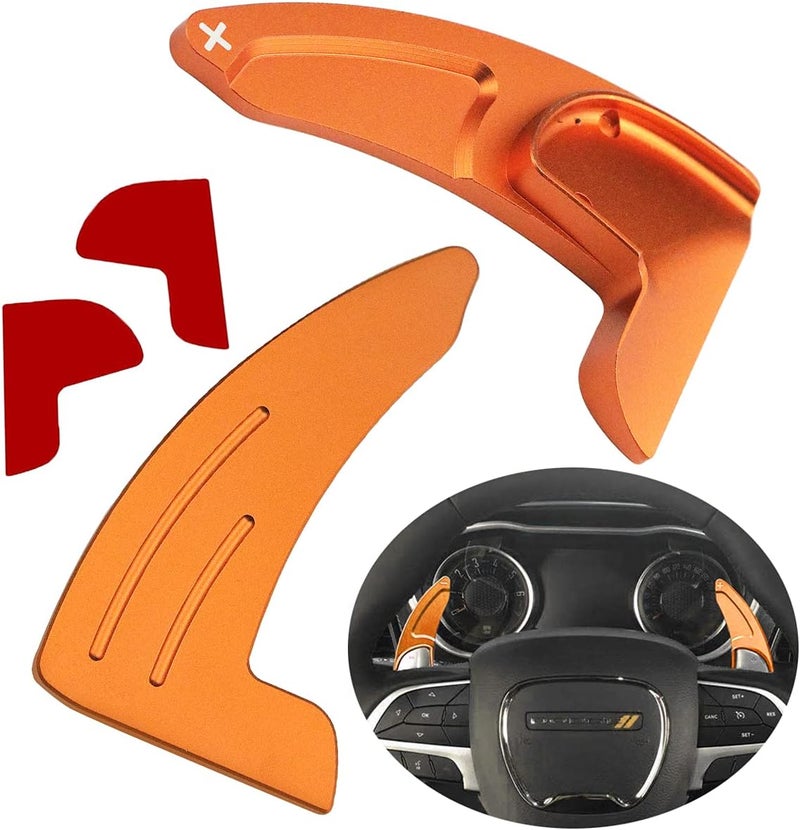Bentolin Steering Wheel Shift Paddle Trim Covers - Orange - Image 1