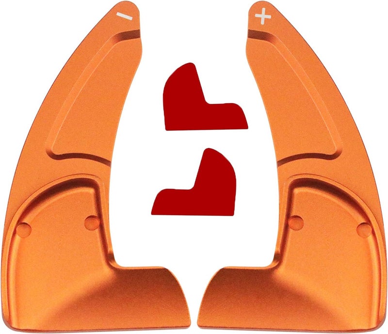 Bentolin Steering Wheel Shift Paddle Trim Covers - Orange - Image 5