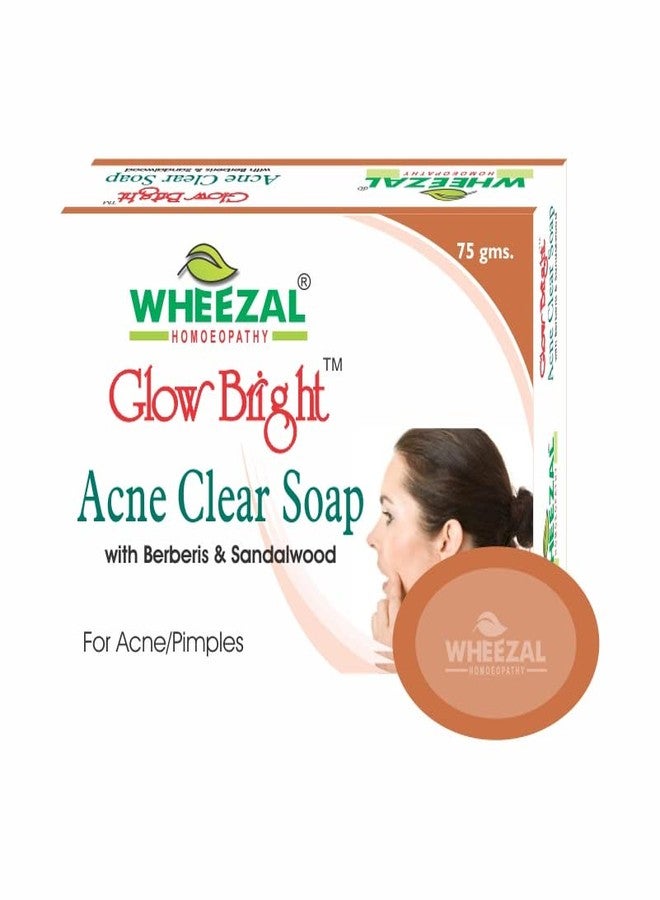 Wheezal Glow Bright Acne clear Soap (75g) (PACK OF 6)