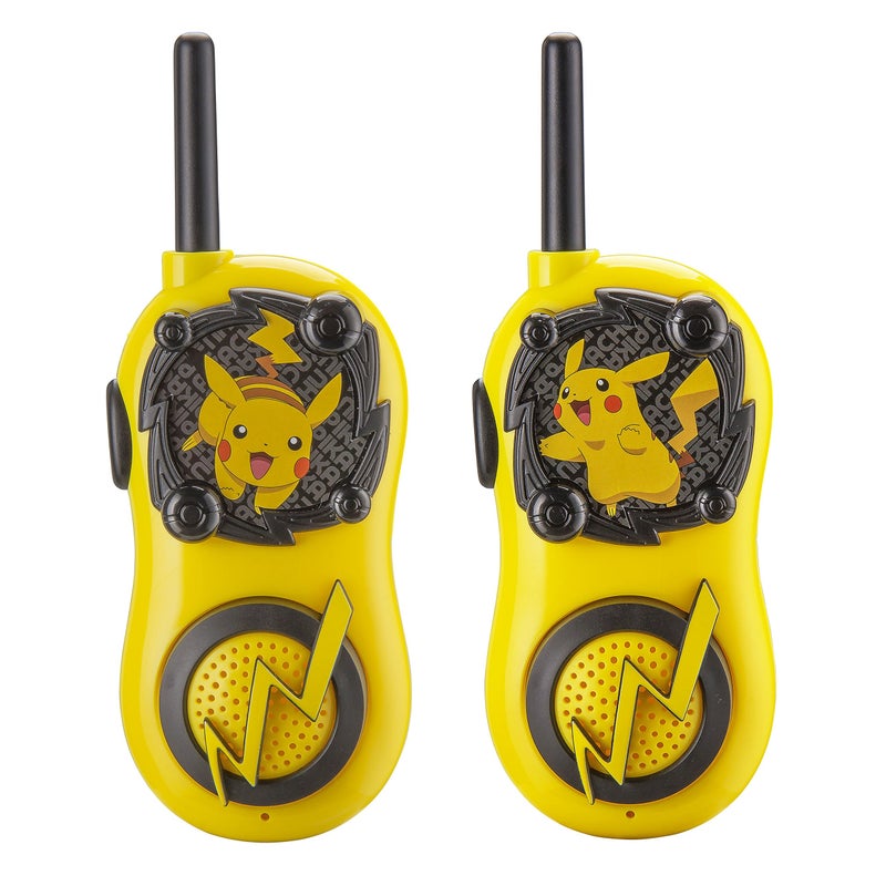 eKids Pokemon Walkie Talkies Pikachu Toys FRS Walkie Talkies for Kids Long Range Static Free Easy to Use For Indoor and Outdoor Games - Image 1
