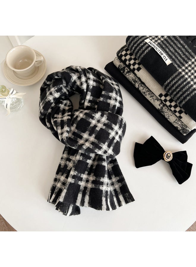 New Black Scarf For Both Men And Women, With A Cozy And Fragrant Atmosphere. Warm Scarf With A Textured Shawl - Image 1