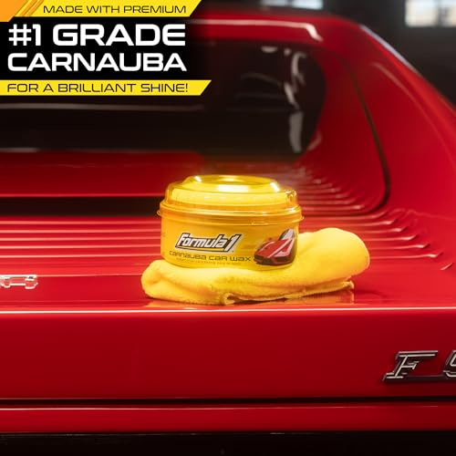 Formula 1 Carnauba Car Wax Paste - High-Gloss Shine - Polish for Car Detailing to Shine & Protect – Remove Haze and Paint Swirls w/ Micropolishing Agents – Car Cleaning Supplies (12 oz) - Image 3