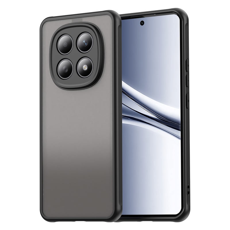 غطاء واقي بTPU + PC باللون أسود مغناطيسي بوظيفة حامل من مادة TPU لـ Redmi Note 15 Pro مع ملمس غير لامع وحامل قائم مع مغناطيس قوي مع مقاوم للخدش للتنقل اليومي سهل التخزين - Image 1
