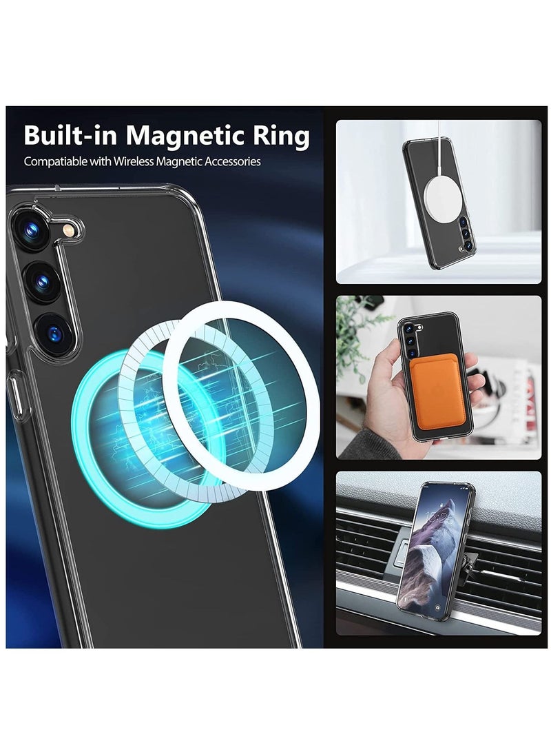 DUSALA Samsung Galaxy S23 Plus Clear Magnetic Cover | Mag Safe Compatible | Clear Hard Back Case | Shockproof Silicone Frame Edge Bumper | Slim Transparent Case for Samsung Galaxy S23 Plus - Image 4
