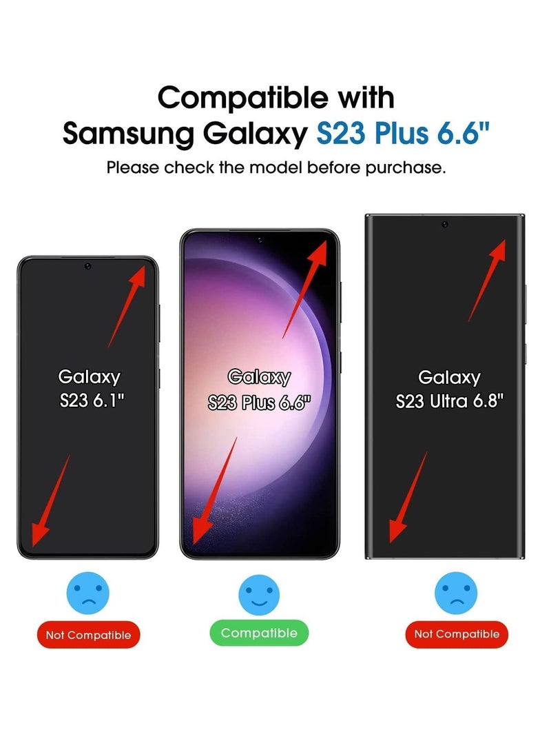 DUSALA Samsung Galaxy S23 Plus Clear Magnetic Cover | Mag Safe Compatible | Clear Hard Back Case | Shockproof Silicone Frame Edge Bumper | Slim Transparent Case for Samsung Galaxy S23 Plus - Image 2